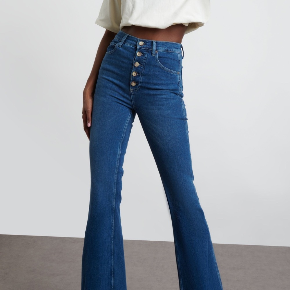 Boyish Women's The Ricky High Rise Flare Stretch Jeans - Love Jones - Size 28